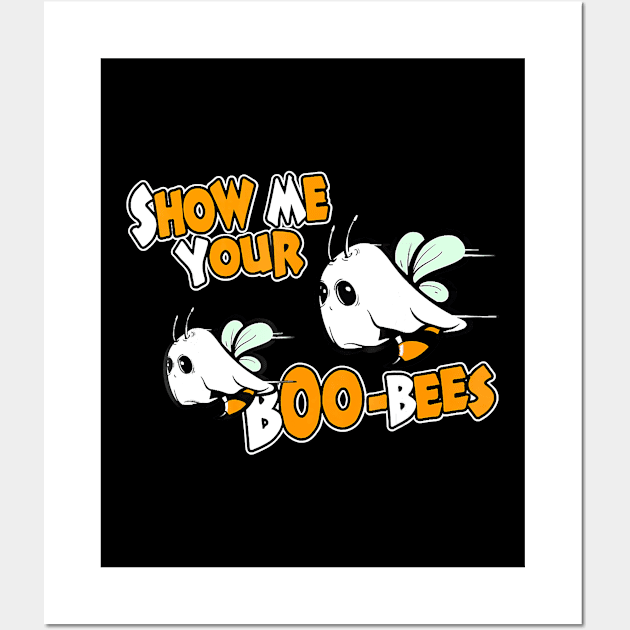 Show me your Boo-Bees Halloween Funny Party Wall Art by JaydeMargulies